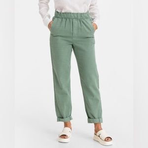 Gap Pull On Paperbag Trousers High Rise Green